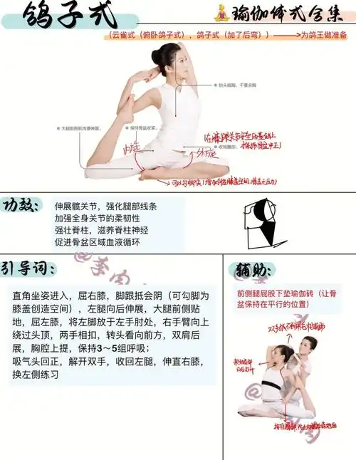 鸽子式加强全身关节柔韧性