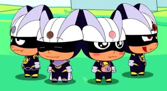 谁有小心超人四个分身的图,发来给我,要正规的卡通图,不要什么拟人版