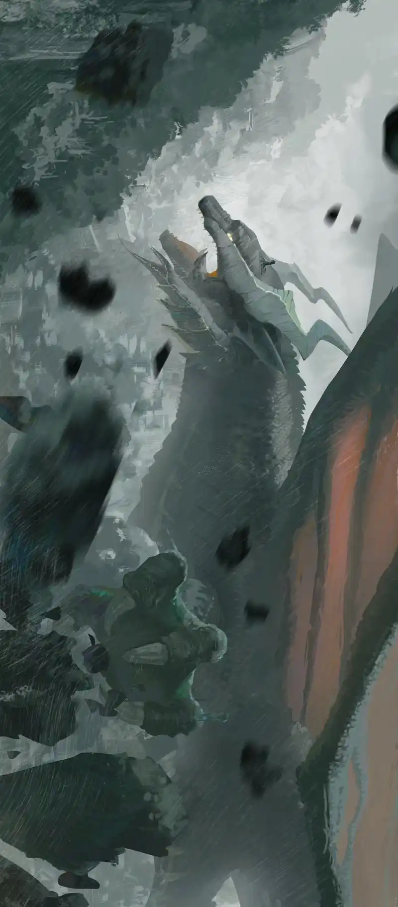 龙与少女.千元画稿#画画 #板绘 #插画 #画一个故事 #概 - 抖音