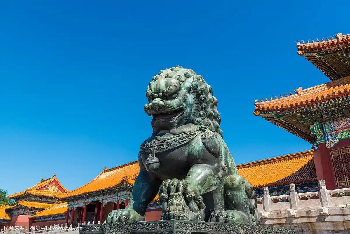 故宫内的青铜狮子